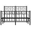 Miniatyrbilde 4 av 10: vidaXL Sengeramme i metall med hode- og fotgavl svart 120x200 cm