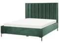Miniatyrbillede 6 af 11: Seng Mørkegrøn Velour 180 x 200 cm Moderne To Mands Seng med Opbevaring Blød Sengegavl Dobbeltseng Sengeramme Retro Design
