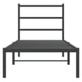 Miniatyrbilde 4 av 10: vidaXL Sengeramme i metall med hodegavl svart 75x190 cm