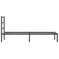 Miniatyrbilde 5 av 10: vidaXL Sengeramme i metall med hodegavl svart 75x190 cm
