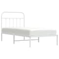 Miniatyrbillede 5 af 9: sengeramme med sengegavl 90x200 cm metal hvid