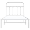Miniatyrbillede 6 af 9: sengeramme med sengegavl 90x200 cm metal hvid