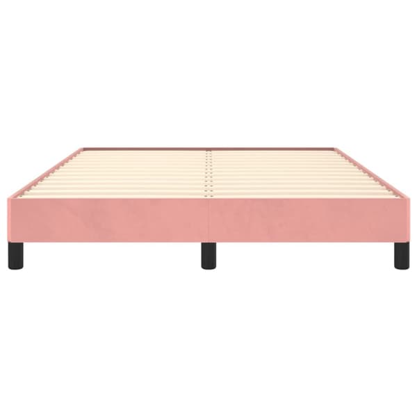 sengeramme 140x190 cm fløjl pink