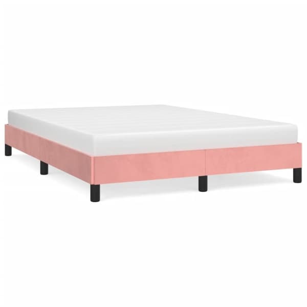 sengeramme 140x190 cm fløjl pink