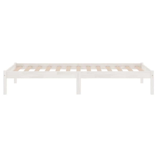 Sängram vit massiv furu 90x200 cm