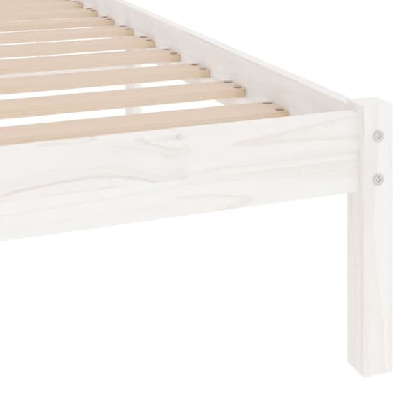 Sängram vit massiv furu 90x200 cm