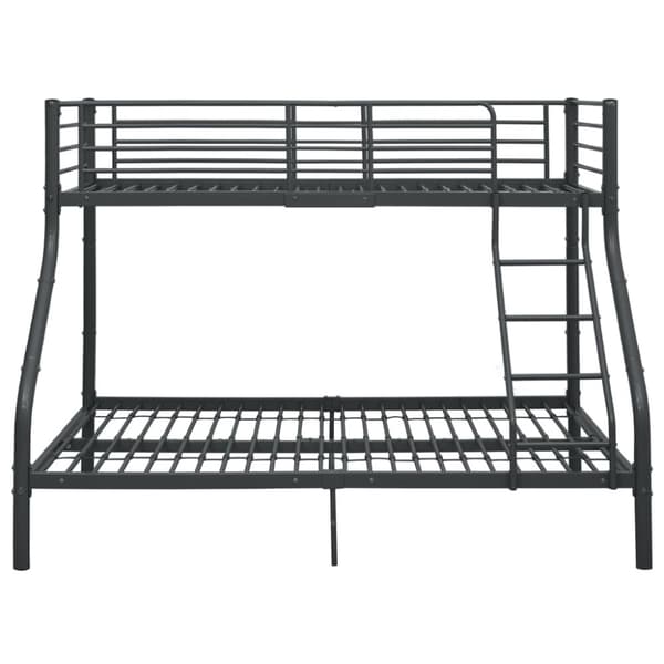 Våningssäng svart metall 140x200/90x200 cm