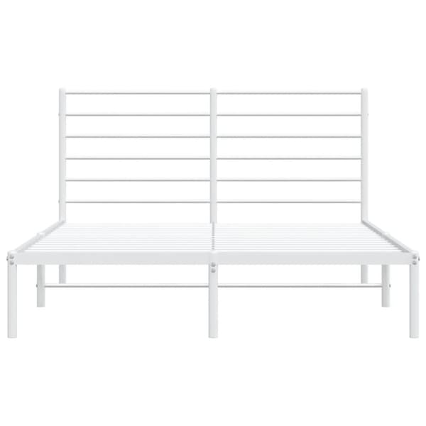 sengeramme med sengegavl 120x200 cm metal hvid