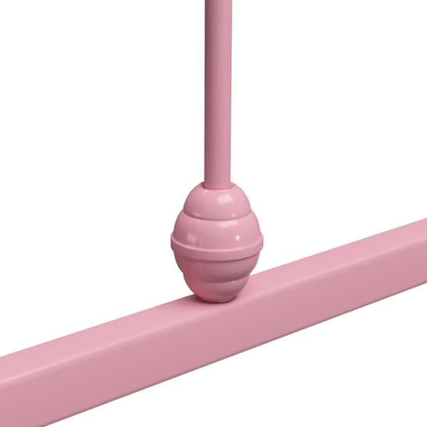 Sängram rosa metall 90x200 cm