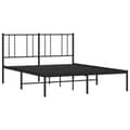 Miniatyrbillede 5 af 10: sengeramme med sengegavl 140x200 cm metal sort