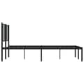 Miniatyrbillede 7 af 10: sengeramme med sengegavl 140x200 cm metal sort