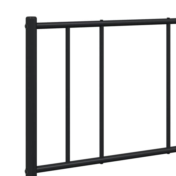 sengeramme med sengegavl 140x200 cm metal sort