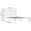 Miniatyrbillede 10 af 10: sengeramme med sengegavl 120x200 cm metal sort