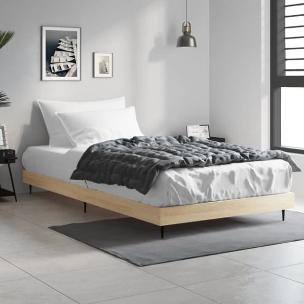 sengeramme 90x200 cm uden madras konstrueret træ sonoma-eg