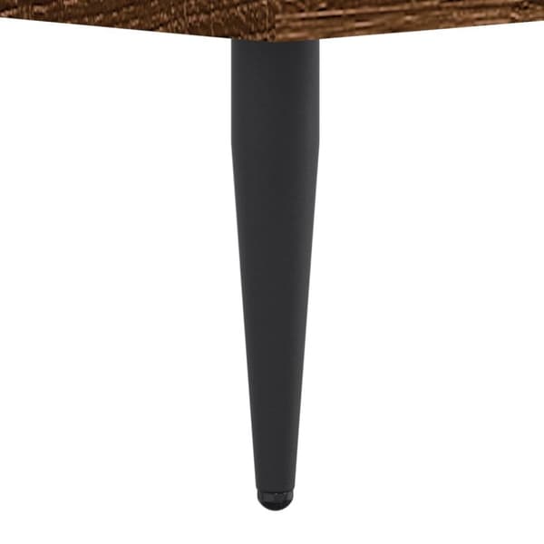 Sängram utan madrass brun ek 75x190 cm konstruerad trä