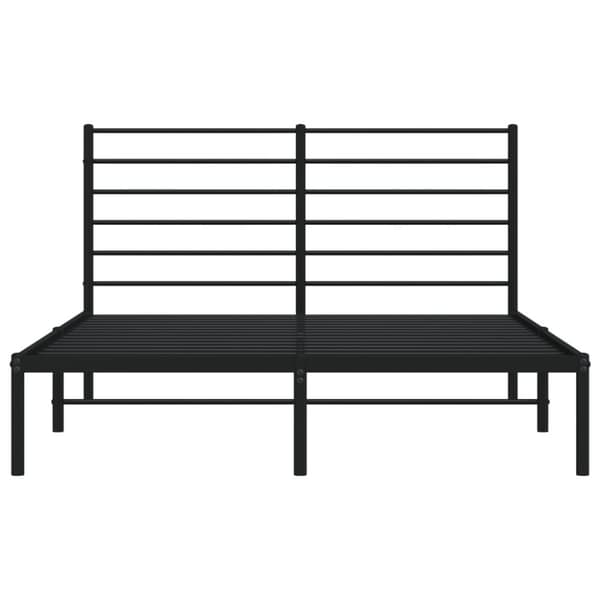 sengeramme med sengegavl 135x190 cm metal sort