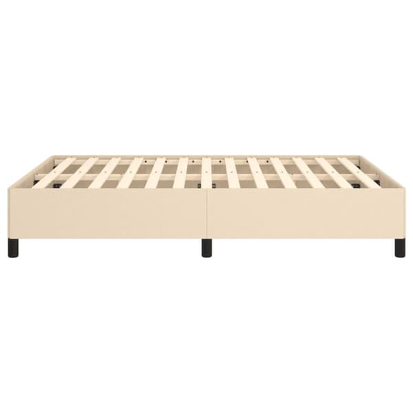 sengeramme uden madras 140x200 cm stof cremefarvet