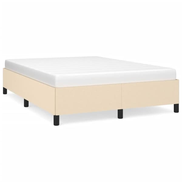 sengeramme uden madras 140x200 cm stof cremefarvet
