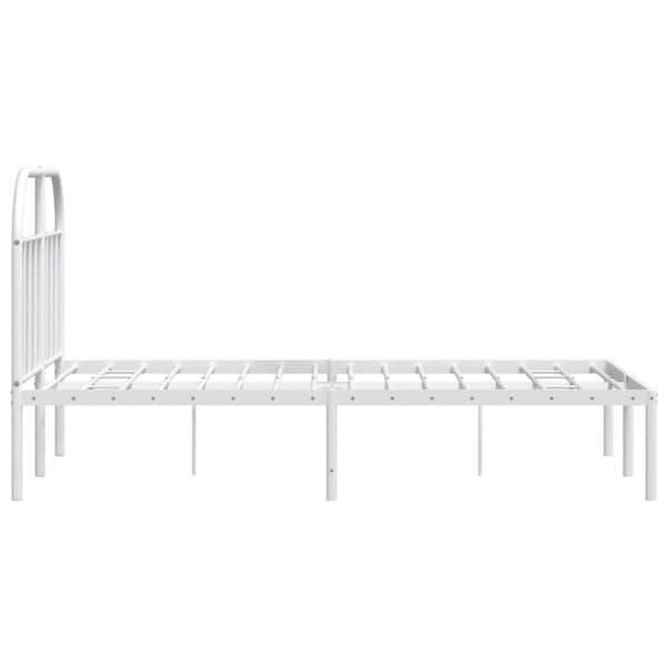 sengeramme med sengegavl 120x200 cm metal hvid