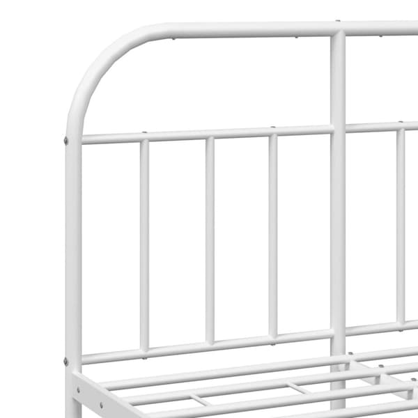 sengeramme med sengegavl 120x200 cm metal hvid