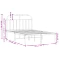 Miniatyrbillede 10 af 10: sengeramme med sengegavl 120x200 cm metal hvid