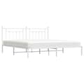 Miniatyrbillede 5 af 10: sengeramme med sengegavl 200x200 cm metal hvid