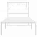 Miniatyrbillede 5 af 9: sengeramme med sengegavl 75x190 cm metal hvid