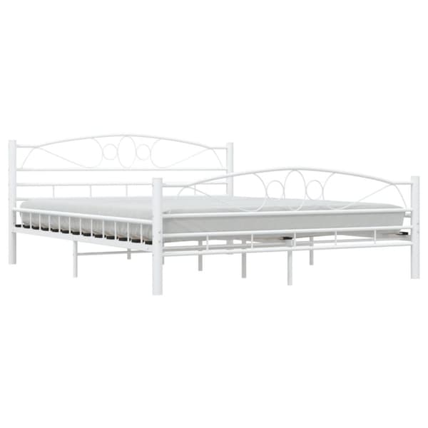 sengestel 160 x 200 cm metal hvid