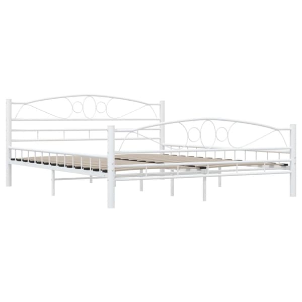 sengestel 160 x 200 cm metal hvid