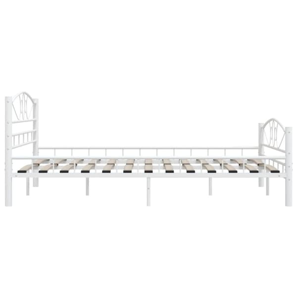 sengestel 160 x 200 cm metal hvid