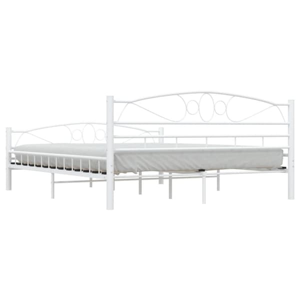 sengestel 160 x 200 cm metal hvid
