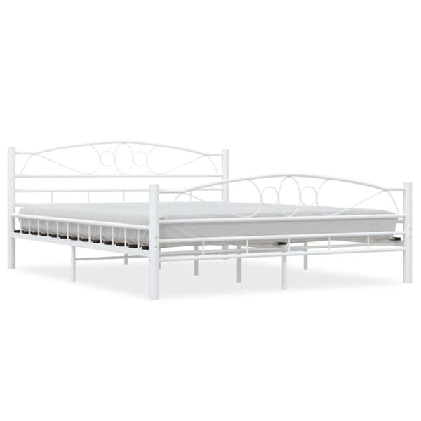 sengestel 160 x 200 cm metal hvid