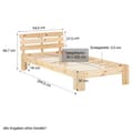 Pikkukuva 3 / 11: Yhden hengen sänky - 90x200 cm Päätyllä - Natural