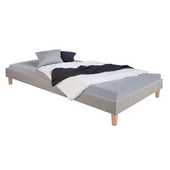 Enkeltseng - 90x200 Cm Sengeramme - Grå