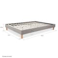 Miniatyrbillede 8 af 10: Enkeltseng - 120x200 Cm Sengeramme - Grå