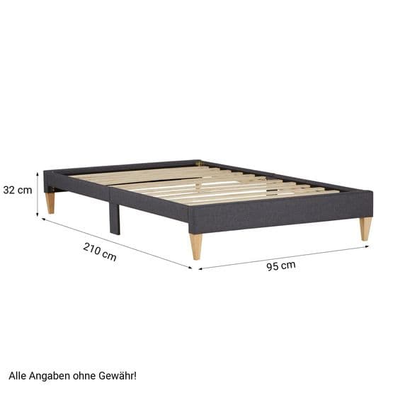 Yhden hengen sänky - Sängyn runko 90x200 cm - Harmaa