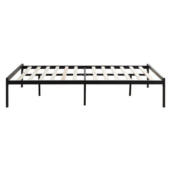Enkelsäng - Metall 140x200 Cm Med Madrass - Svart