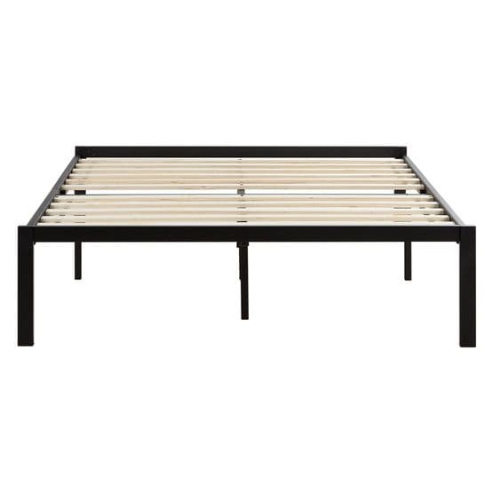Enkelsäng - Metall 140x200 Cm Med Madrass - Svart