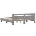 Miniatyrbillede 9 af 11: vidaXL sengeramme med sengegavl og LED-lys 180x200 cm grå sonoma-eg