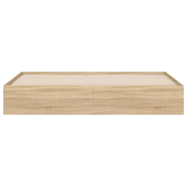 vidaXL sengeramme med skuffer 180x200 cm konstrueret træ sonoma-eg