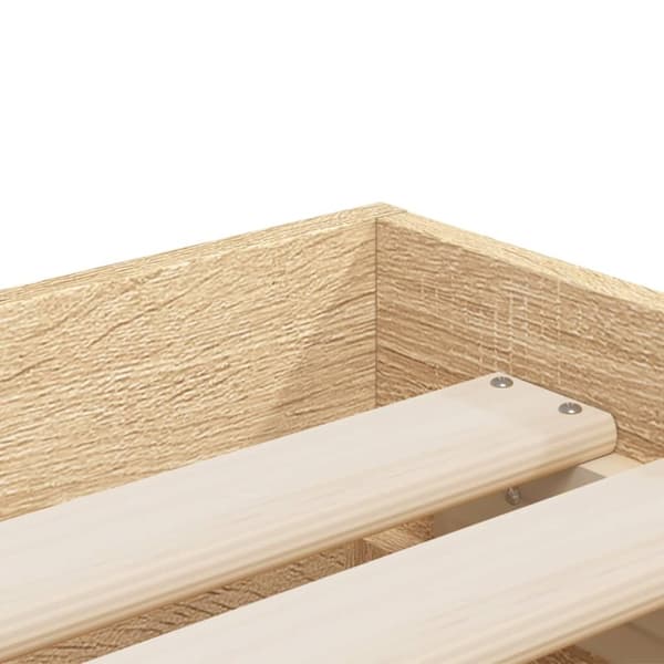vidaXL sengeramme med skuffer 100x200 cm konstrueret træ sonoma-eg