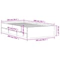 Miniatyrbilde 10 av 11: vidaXL Sengeramme med skuffer sonoma eik 100x200 cm konstruert tre