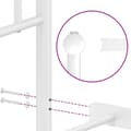 Miniatyrbilde 8 av 10: vidaXL Sengeramme i metall med hode- og fotgavl hvit 90x200 cm