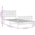 Miniatyrbilde 9 av 10: vidaXL Sengeramme i metall med hode- og fotgavl hvit 90x200 cm