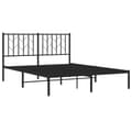 Miniatyrbilde 3 av 10: vidaXL Sengeramme i metall med sengegavl svart 140x200 cm