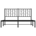 Miniatyrbilde 4 av 10: vidaXL Sengeramme i metall med sengegavl svart 140x200 cm
