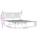 Miniatyrbilde 9 av 10: vidaXL Sengeramme i metall med sengegavl svart 140x200 cm