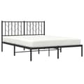 Miniatyrbilde 2 av 10: vidaXL Sengeramme i metall med sengegavl svart 140x200 cm