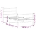 Miniatyrbilde 8 av 9: vidaXL Sengeramme i metall med hode- og fotgavl svart 100x200 cm