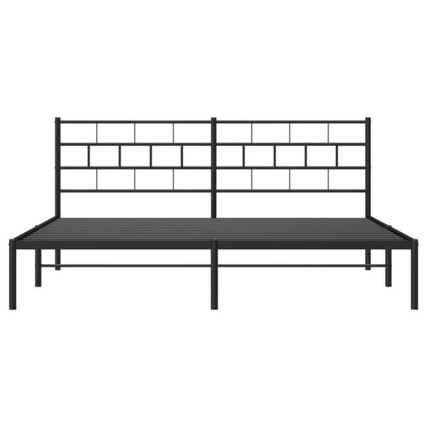 sengeramme med sengegavl 183x213 cm metal sort